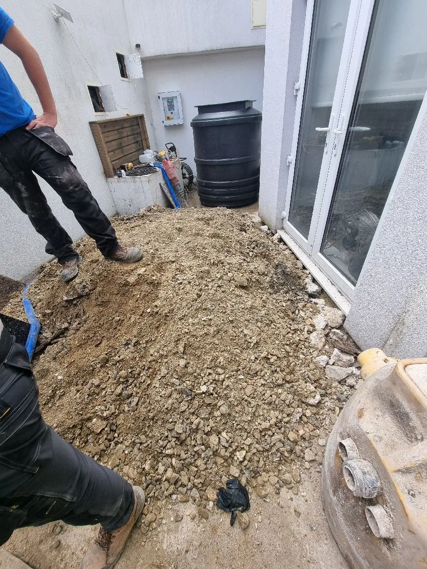Backfilled works after package pump station installation