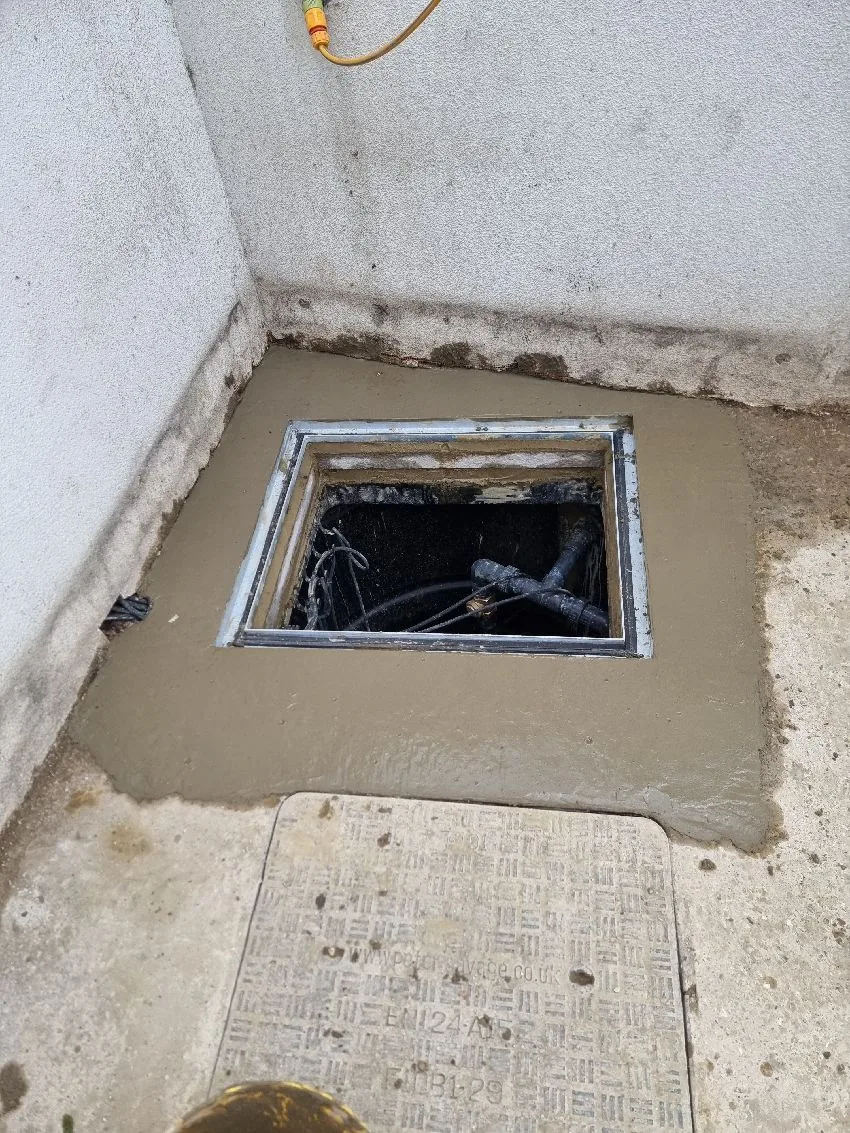 Completed package pump station installation with new access cover