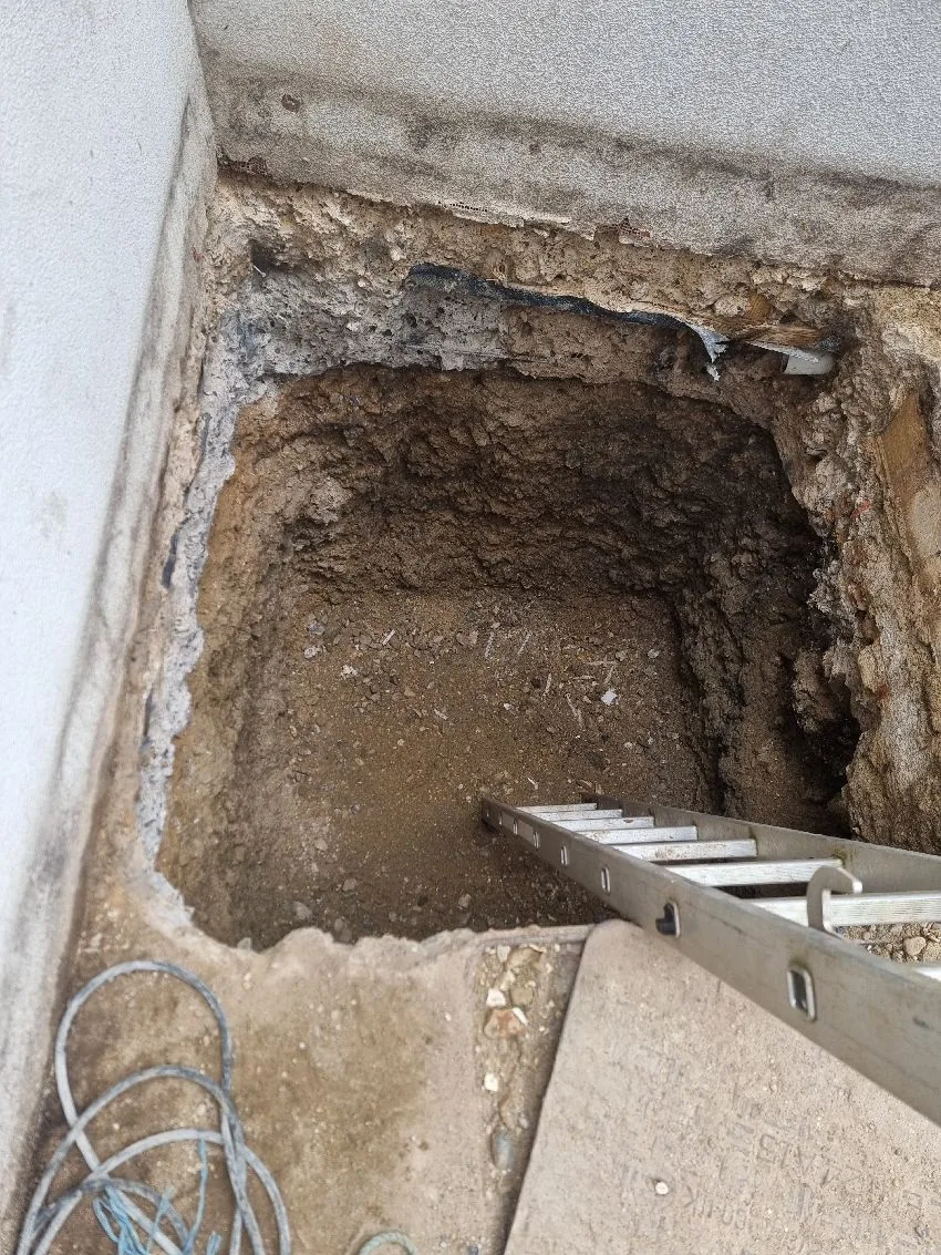 Excavation for new package pump station chamber