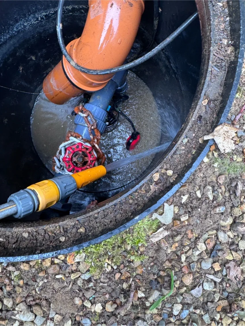 Pump chamber service inspection in Milford Godalming