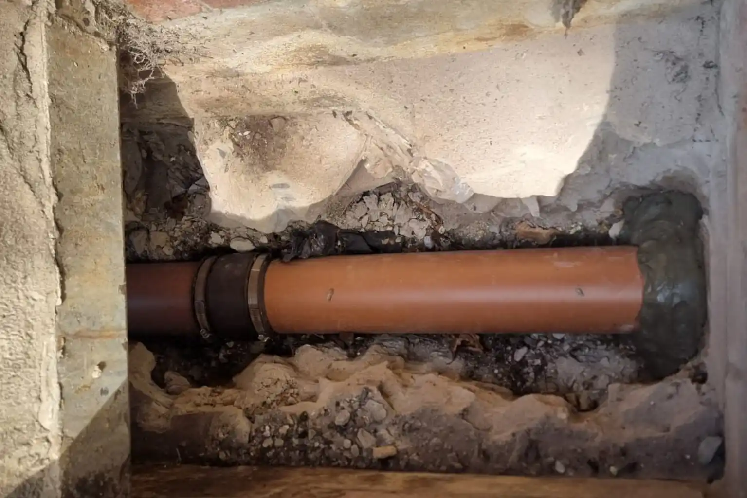 New underground drainage installation