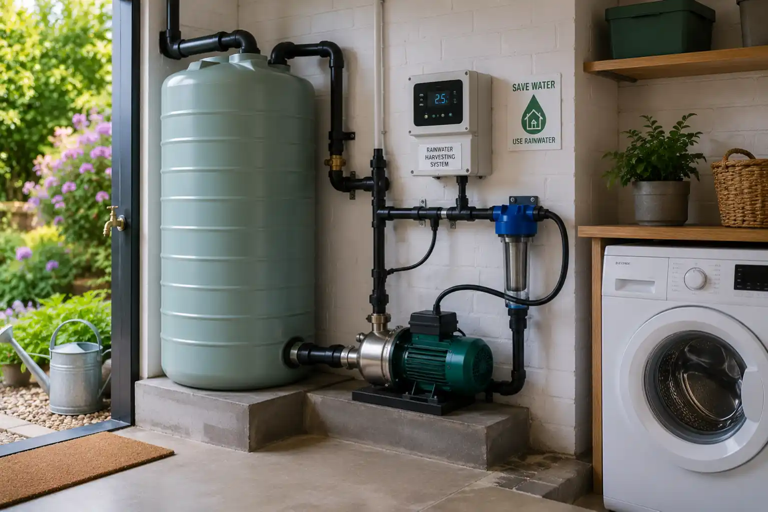 Rainwater harvesting system chamber