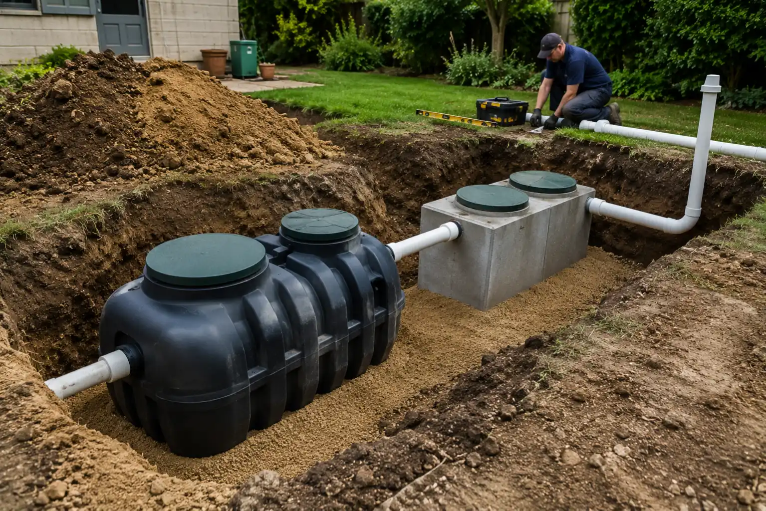 New sewage treatment plant installation