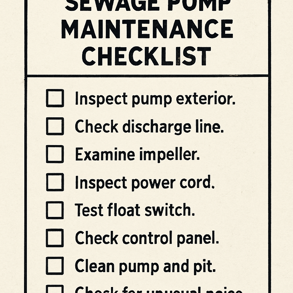 Technician performing sewage pump maintenance
