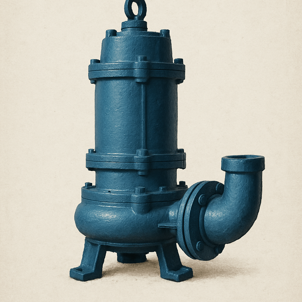 Engineer repairing a sewage pump