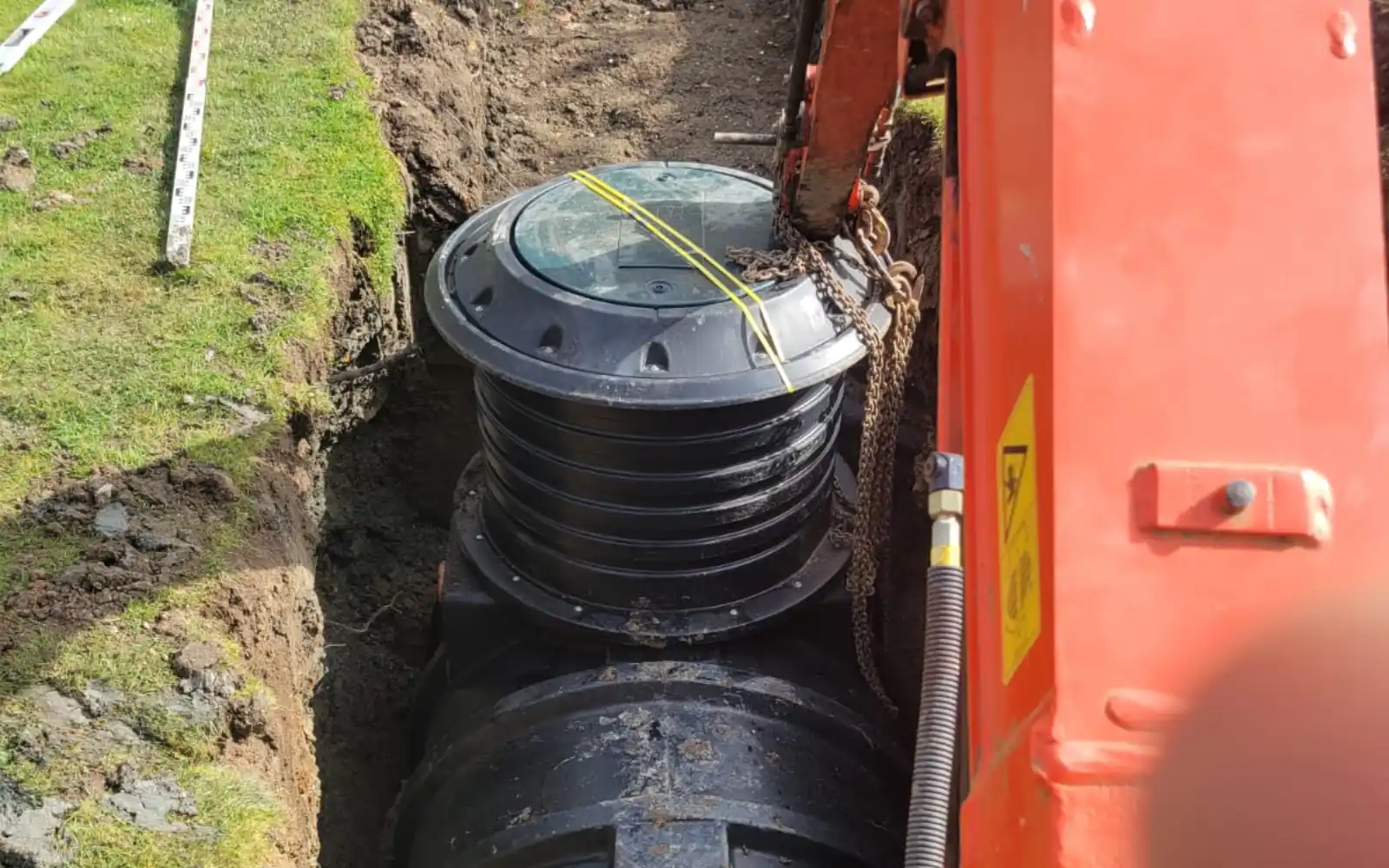 Domestic sewage treatment system installation