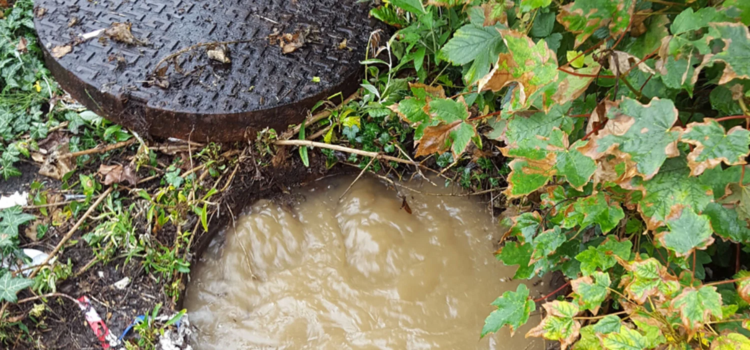 Drainage issuies after heavy rain. Alton Facility Services, serving Hampshire, Surrey, and the UK