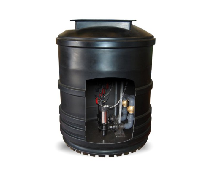 Sewage Pumping station, Twin Pumps, 800 litre tank - AFPS1T